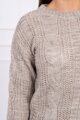 Krátký pletený pulovr do pasu 2019-41 béžový