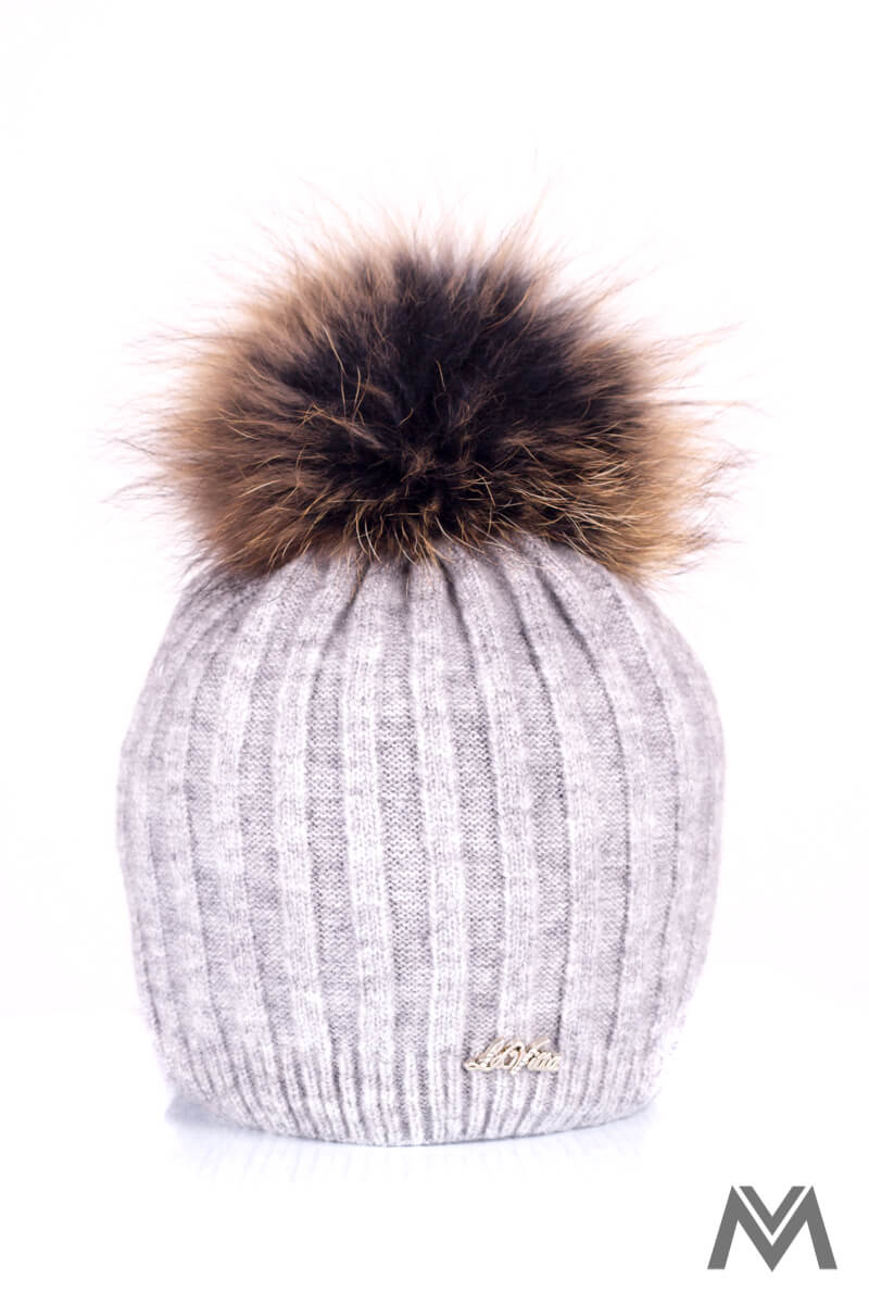 czapka, damska, naturalne futro, pompom, nowoczesna, boze narodzenie, prezent czapka, damska, naturalne futro, pompom, nowoczesna, boze narodzenie, prezent