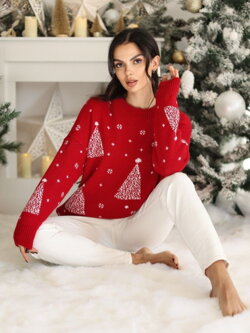 vianocny-cerveny-sveter-so-stromcekmi