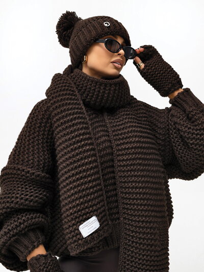 damsky-komplet-v-sal-ciapka-rukavice-cokoladova-farba damsky-komplet-v-sal-ciapka-rukavice-cokoladova-farba