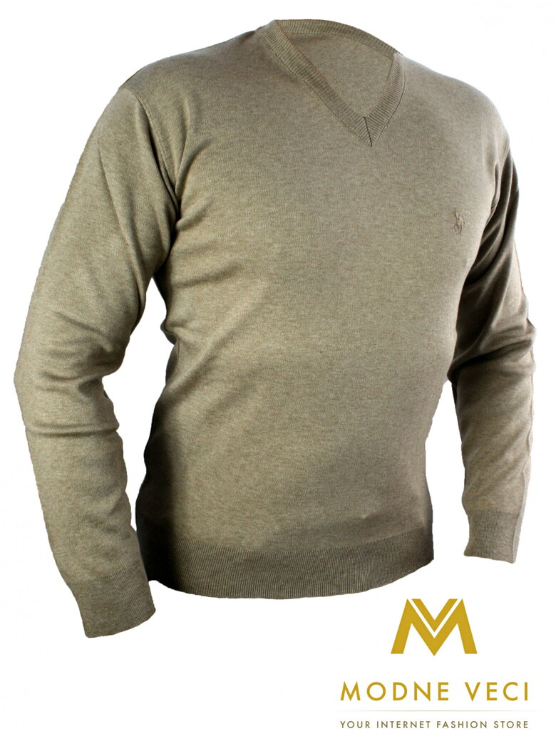 Męski jasnobrązowy sweter Męski jasnobrązowy sweter