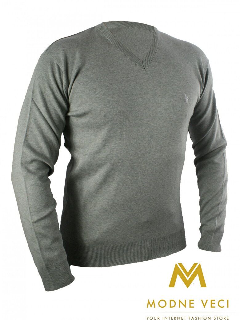 męski sweter szary