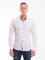 Luxusní pánská bílá sportovně elegantní košile SLIM FIT STŘIH VS-PK-1710