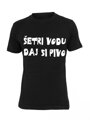 Pánské tričko Šetři vodu, dej si pivo - černé