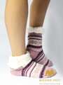 Dětské termo protiskluzové ponožky světle-fialové vzor 14