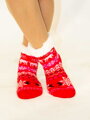 Úžasné dětské teplé ponožky Vánoční zázrak červené