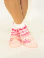 Úžasné dívčí teplé ponožky Vánoční zázrak růžové