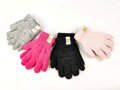 Pletené jednobarevné rukavice světle růžové