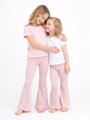 Dětské růžové zvonové bavlněné legíny VSB BELLSY