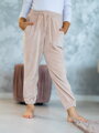 Dívčí tepláky VSB23 VELUR dusty pink