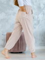 Dívčí tepláky VSB23 VELUR dusty pink