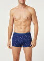 Pánské vzorované boxerky v modré barvě