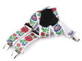 Folklórní kšandy v bílé barvě 650363