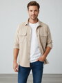 Pánská košilová bunda VSB CASUAL béžová