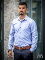 Pánská košile se žraločím límcem VS-PK-1853 barva světlý jeans