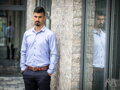 Pánská košile se žraločím límcem VS-PK-1853 barva světlý jeans