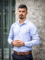 Pánská košile se žraločím límcem VS-PK-1853 barva světlý jeans