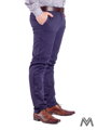 Slimkové pánské kalhoty 48-2 tmavě modré