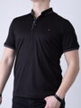Moderní pánské tričko s krátkým rukávem v černé barvě