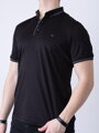Moderní pánské tričko s krátkým rukávem v černé barvě