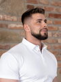 Polo koszulowe męskie VSB t-shirt LEE białe