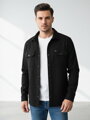 Pánská černá košilová bunda VSB CASUAL