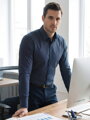 Luxusní pánská bavlněná košile SLIM FIT STŘIH VS-PK-1721