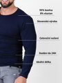 Sportovní pánské triko s dlouhým rukávem VERSABE - dark blue