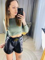 Bavlněný CROP TOP VSB AMI olivový