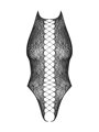 Černé krajkové body Teddy B113 se šněrováním
