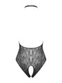 Černé krajkové body Teddy B113 se šněrováním