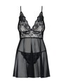 Černá krajková noční košilka Idillia babydoll black