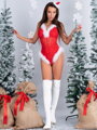 Dámské červené mikulášské body NAUGHLY SANTA