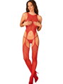 Červený dámsky eroticky N122 bodystocking
