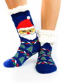 Dámské vánoční ponožky MIKULÁŠ L26002 tmavě-modré