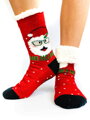Dámské vánoční ponožky HOHOHO L26002 bordó