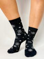 Termo ponožky s vločkami černé 
