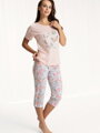 Stylové květované dámské pyžamo