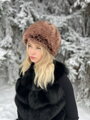 Stylová dámská čepice LUXURY chocco 