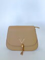 Hnědá dámská kožená crossbody kabelka 