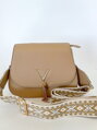 Hnědá dámská kožená crossbody kabelka 
