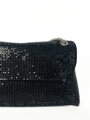 Černá stylová crossbody třpytivá kabelka 