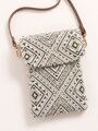 Dámska kabelka na telefón – crossbody, pletená