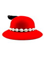 Goralský klobouk - červený