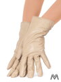 Dámské kožené rukavice v béžové barvě