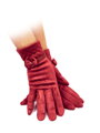 Dámské elegantní rukavice s mašlí červená