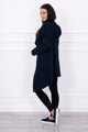 Dámská dlouhá mikina nebo plášť s kapucí tmavě-modrá 8928