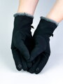 Černé hřejivé rukavice pro dámy