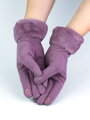 Dámské hřejivé rukavice na zimu fialové