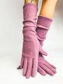 Dámské dlouhé rukavice ve fialové barvě